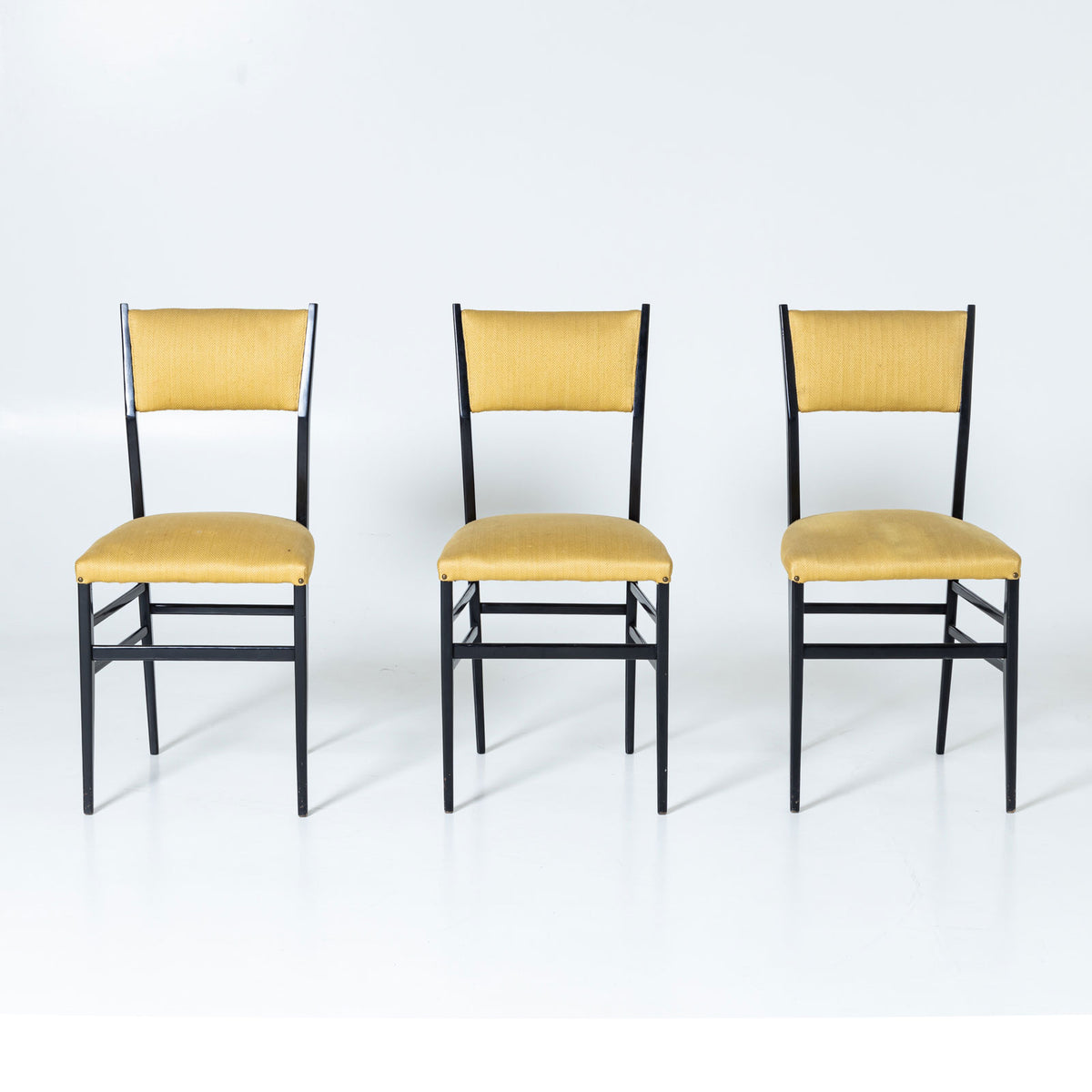 Set of six black Superleggera Chairs by Giò Ponti, Italy Mid-20th Century