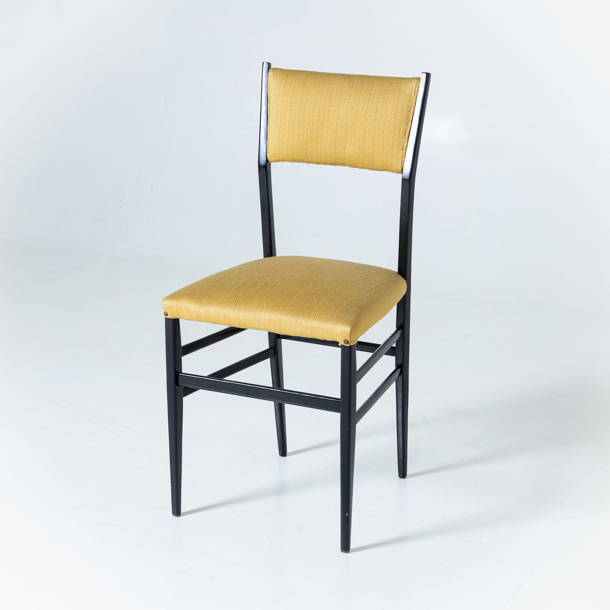 Set of six black Superleggera Chairs by Giò Ponti, Italy Mid-20th Century
