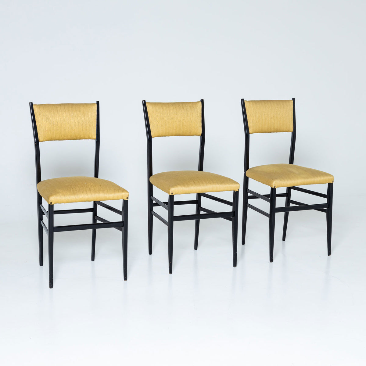 Set of six black Superleggera Chairs by Giò Ponti, Italy Mid-20th Century