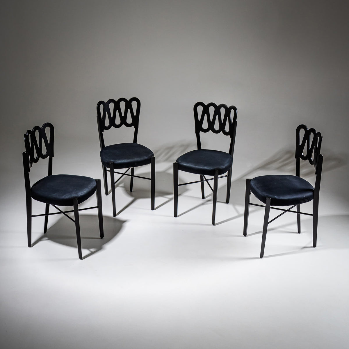Vier Esszimmerstühle, Modell G6G von Gio Ponti für Montina, Italien, 1969