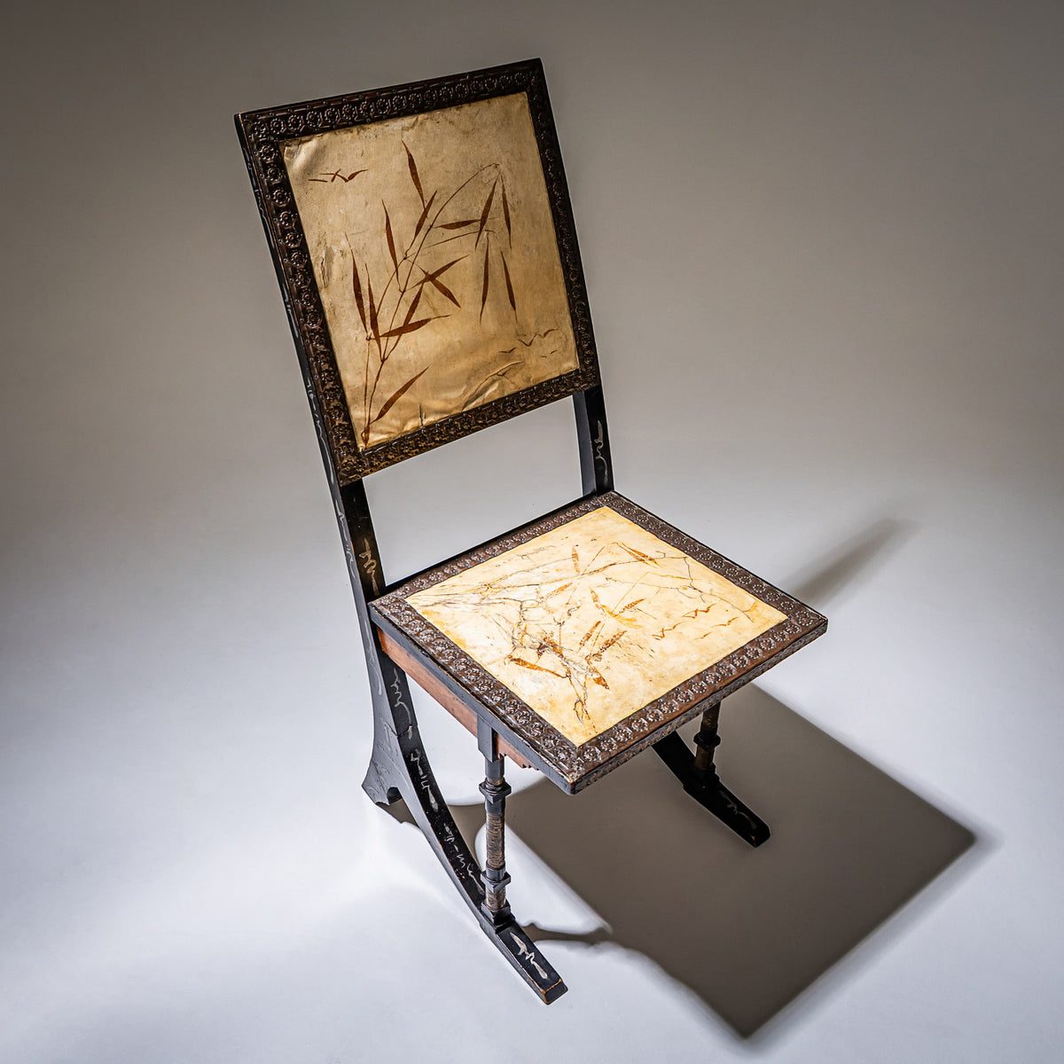Two “Sabre” Chairs by Carlo Bugatti (1856–1940), Italy, circa 1900