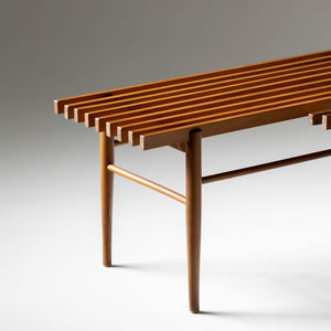 Slatted Wooden Benches, Italy Mid-20th Century