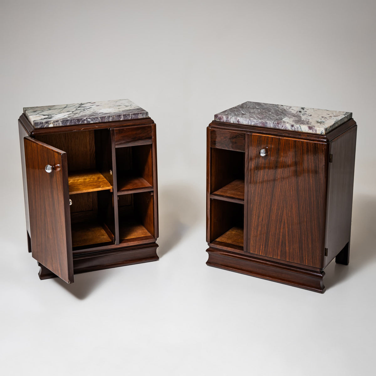 Pair of Art Deco Nightstands, France circa 1920