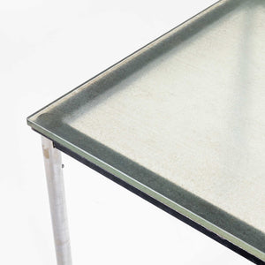 LC10 Table by Le Corbusier for Cassina, Chromed-Legs & Glass Top, Late 20th Century