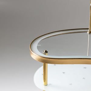 Brass and Glass Vanity Table, Italy 1950s