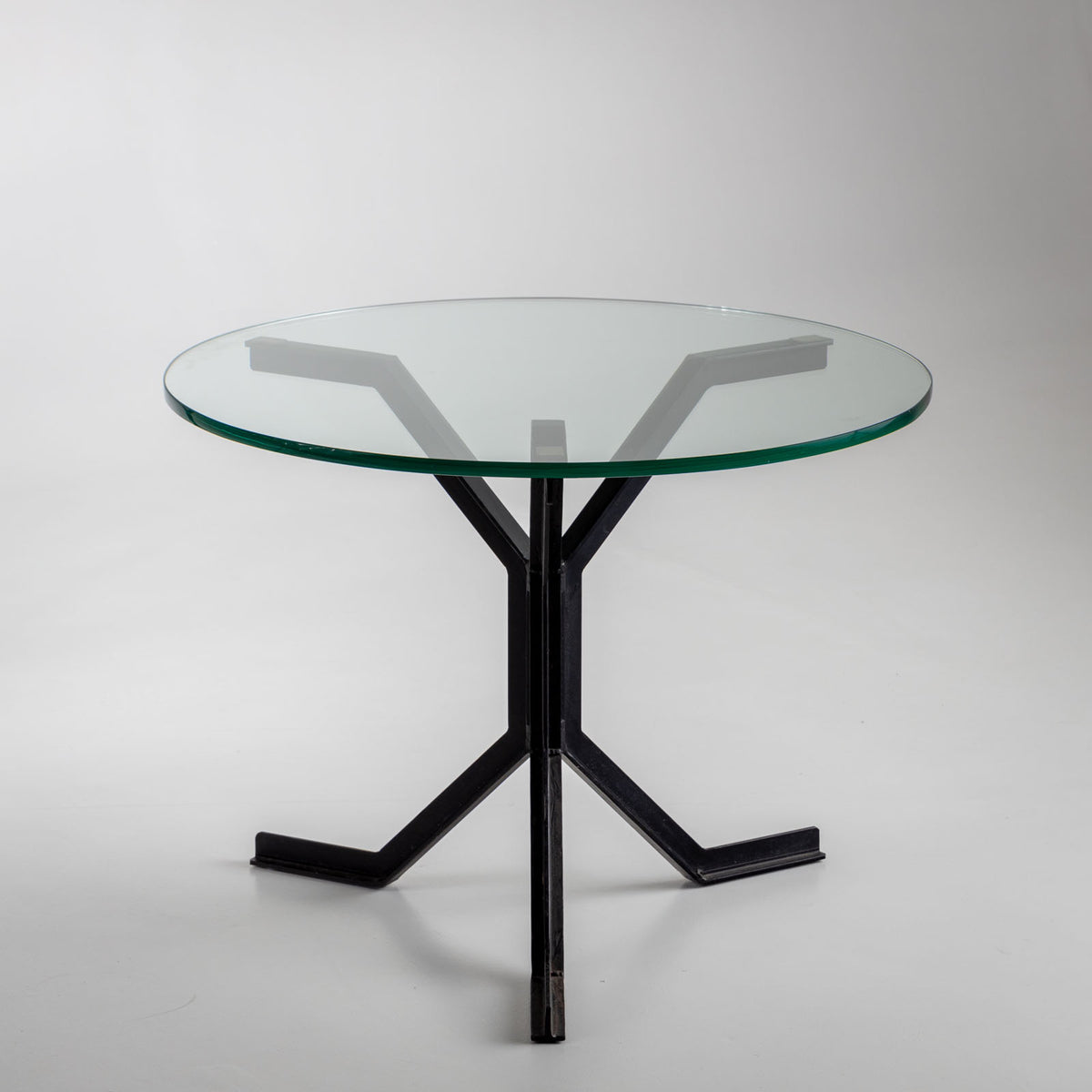 Iron and Glass Side Tables, 20th Century