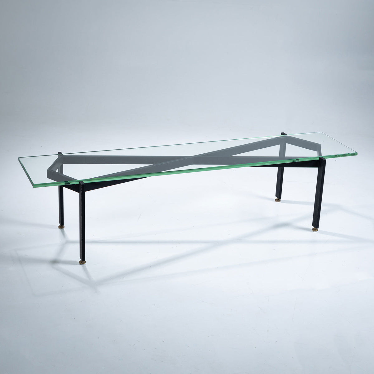 Coffee Table with black Iron Frame, Italy 1960s