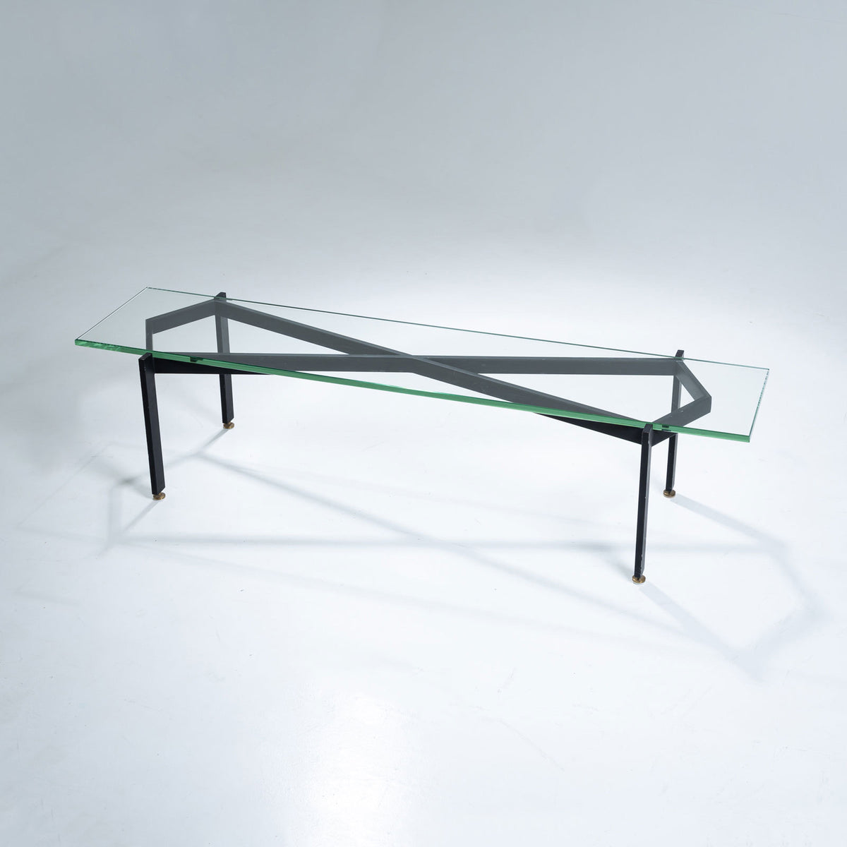 Coffee Table with black Iron Frame, Italy 1960s