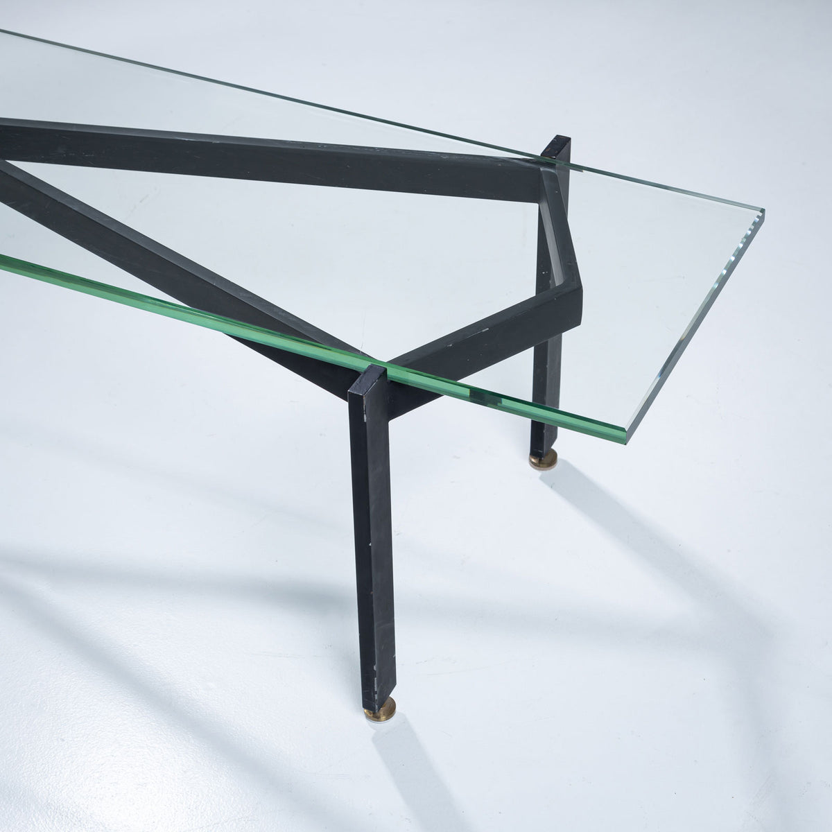 Coffee Table with black Iron Frame, Italy 1960s