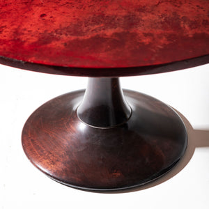 Coffee Table with Red Goatskin, attributed to Aldo Tura, Italy, Mid-20th Century