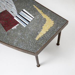 Coffee Table with Mosaic Top, Berthold Müller-Oerlinghausen (1893-1979), Mid-20th Century