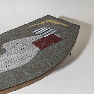 Coffee Table with Mosaic Top, Berthold Müller-Oerlinghausen (1893-1979), Mid-20th Century