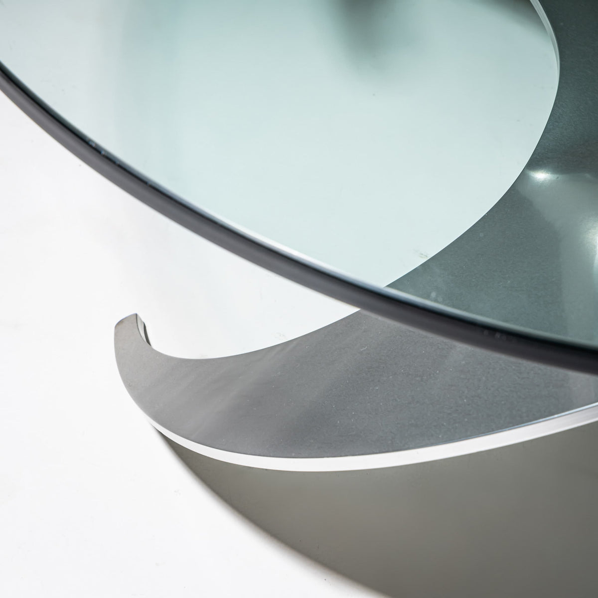 „Propeller“ Glastisch von Knut Hesterberg für Ronald Schmitt, Deutschland, 1960er Jahre