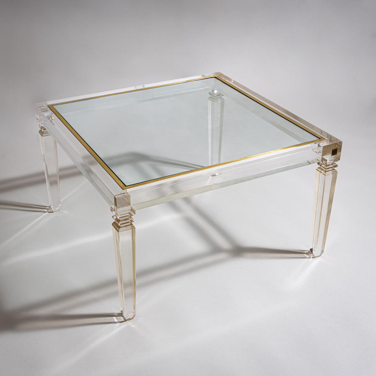 Paar quadratische Couchtische aus Plexiglas von Fabianart, Rom / Italien, Ende 20. Jahrhundert