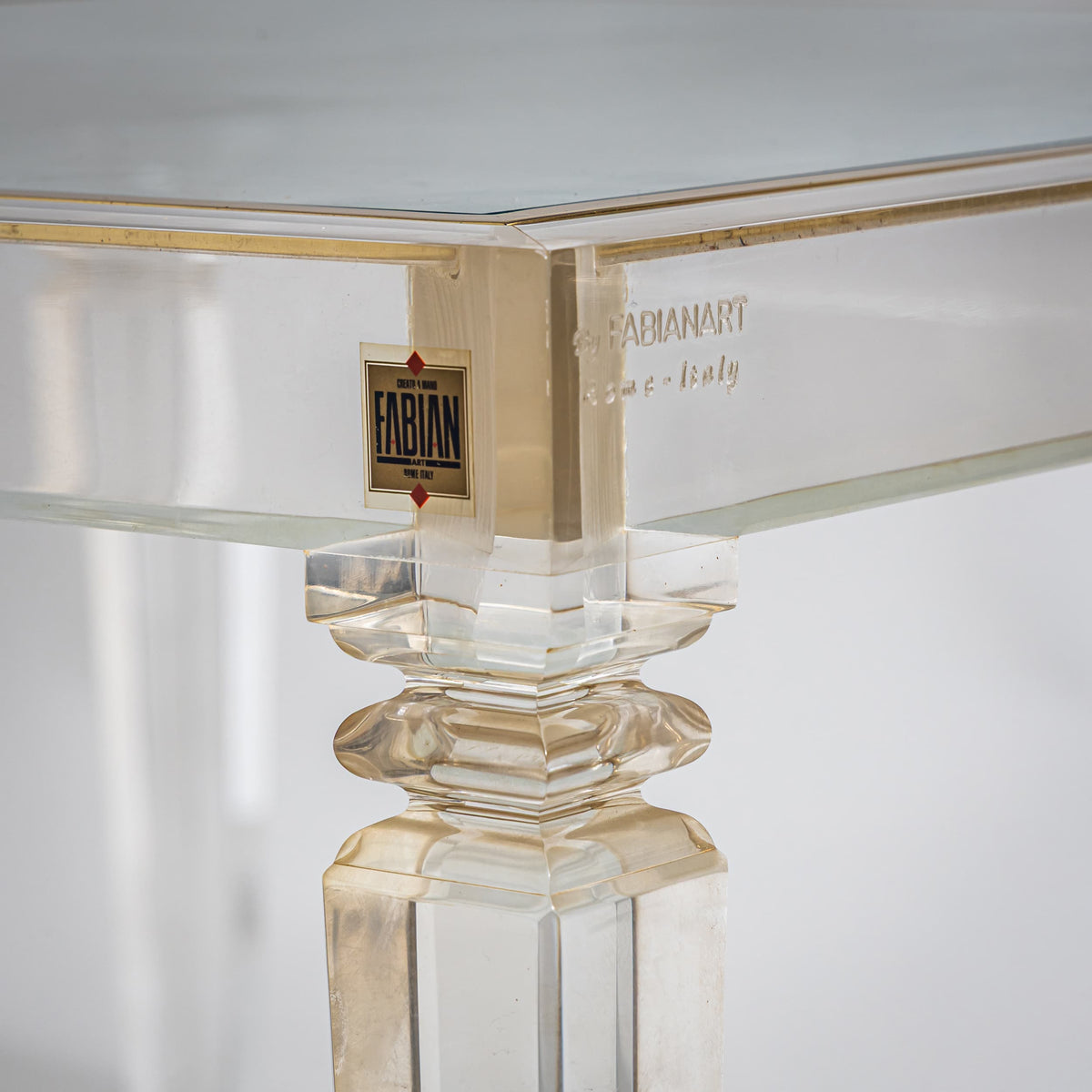 Paar quadratische Couchtische aus Plexiglas von Fabianart, Rom / Italien, Ende 20. Jahrhundert