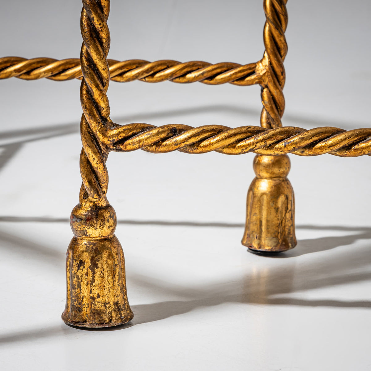 Pair of Side Tables with Metal Frames, Mid-20th Century