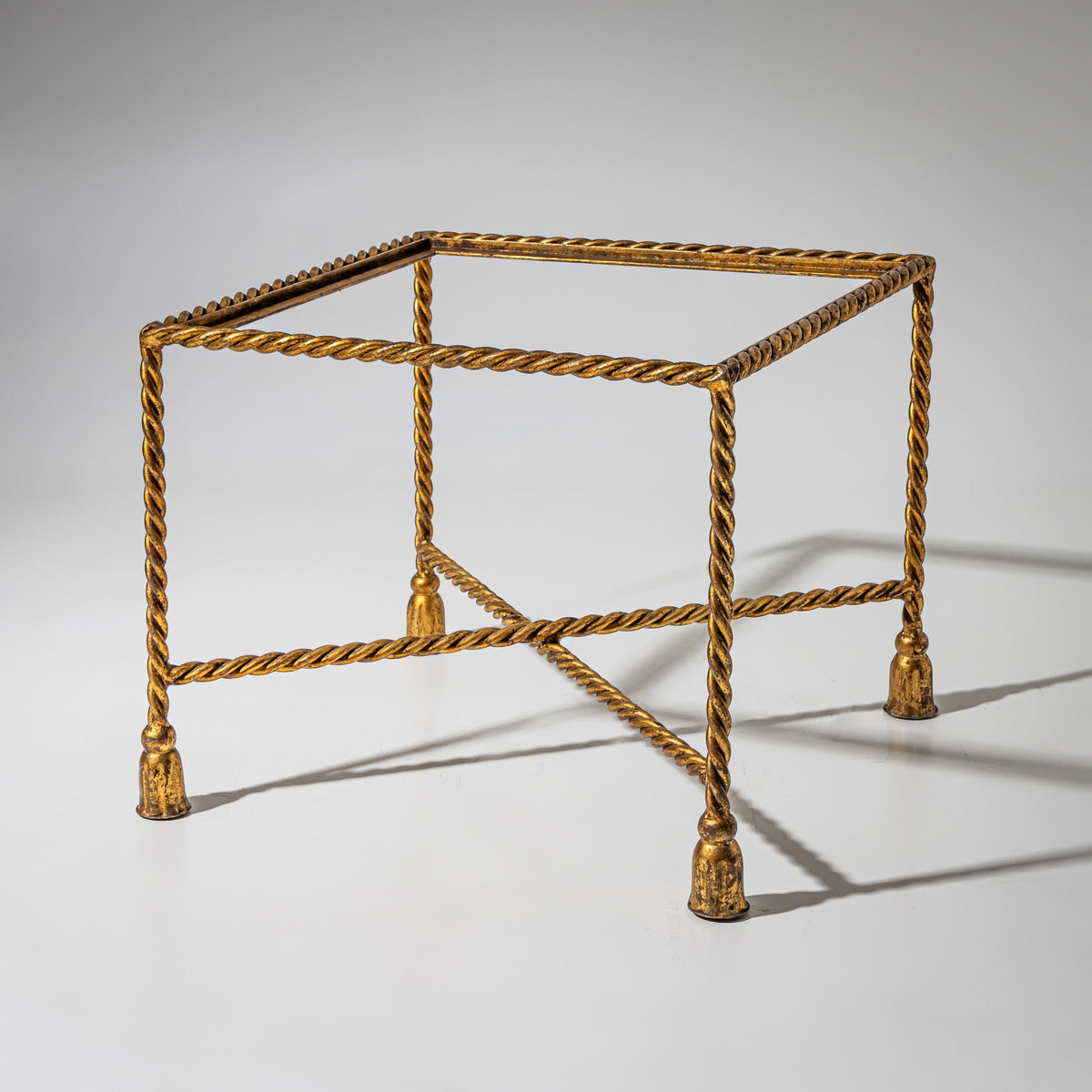 Pair of Side Tables with Metal Frames, Mid-20th Century