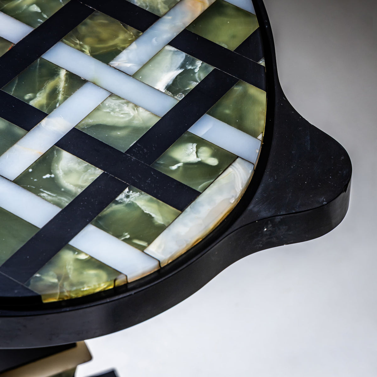 Art Deco Side Table in Various Types of Stone, probably Italy, circa 1930