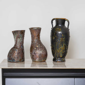 Brutalist Ceramic Vases by Nereo Boaretto, Italy 1950s