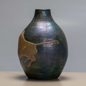 Vase mit Stier Relief von Antonio Casadei (*1923), Rom, 1960