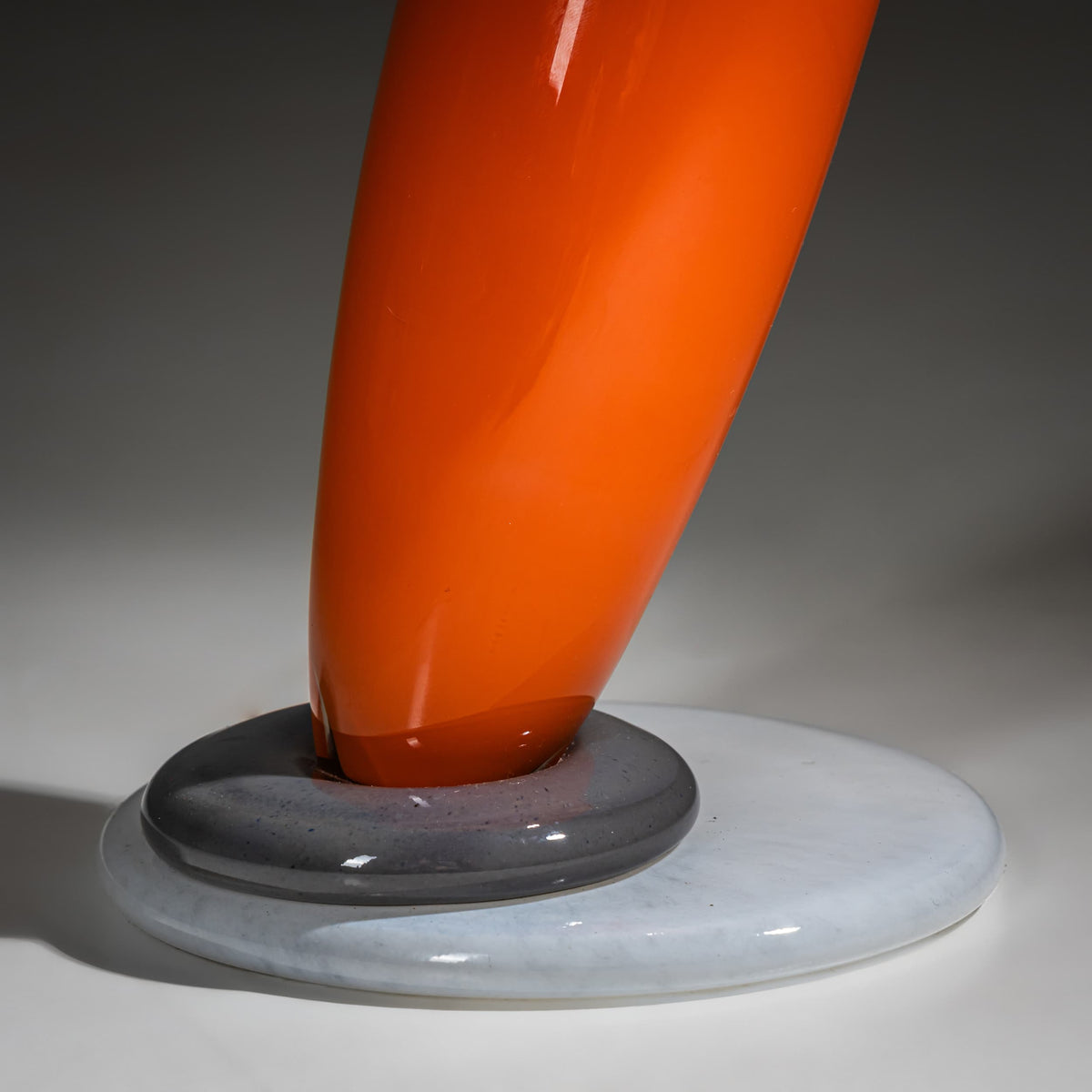 Barovier & Toso Vase, Orange, B.A.G. Series, Italy, Late 20th Century