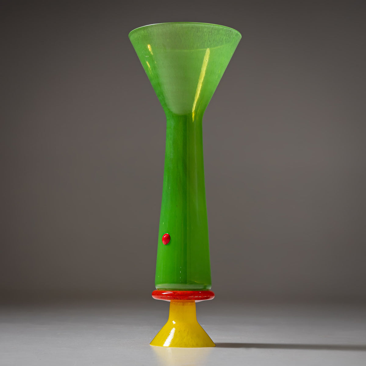 Barovier & Toso Vase, Grün, Serie B.A.G., Italien, Ende 20. Jahrhundert