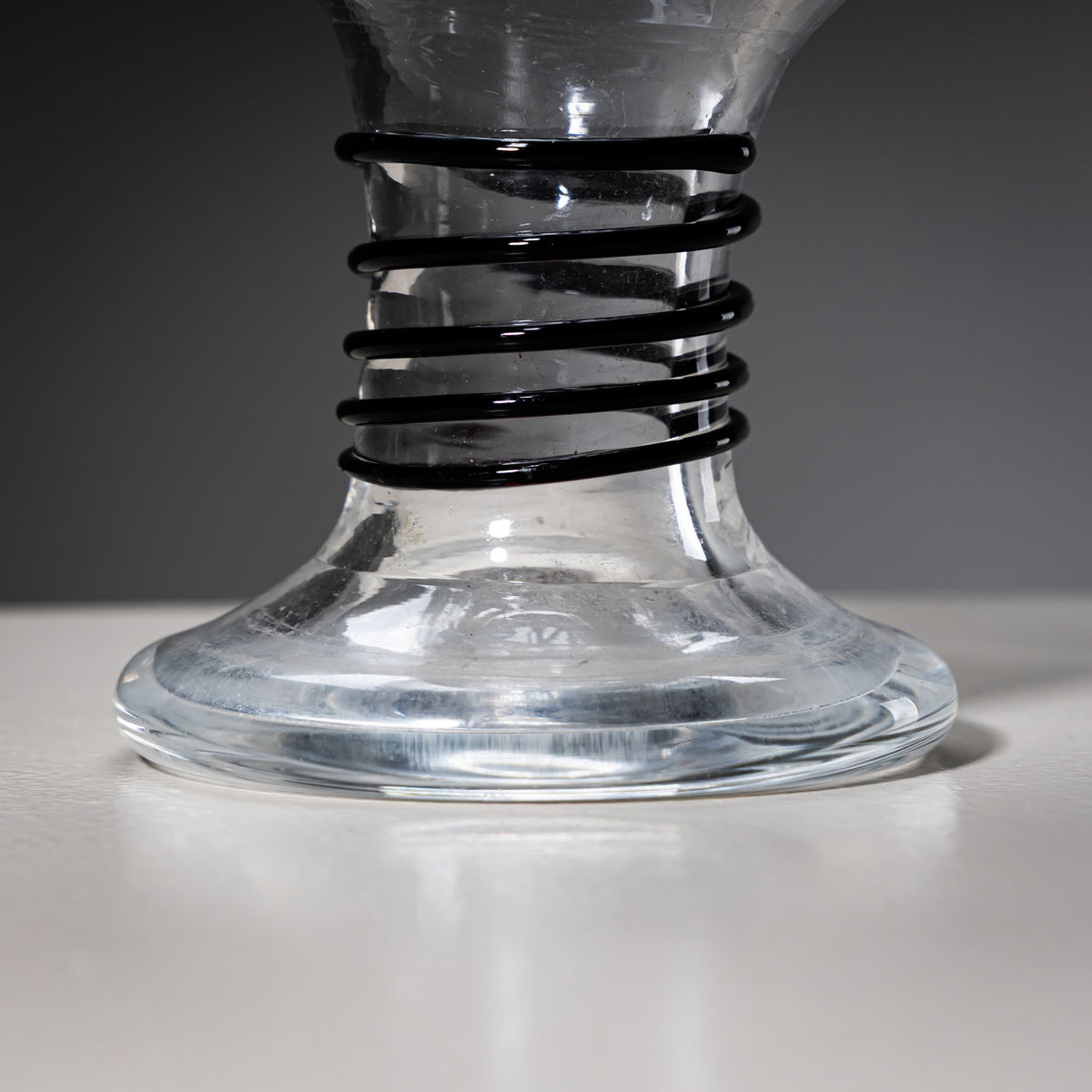Art Glass Vase with Black Face, Signed Jacqueline, 1996