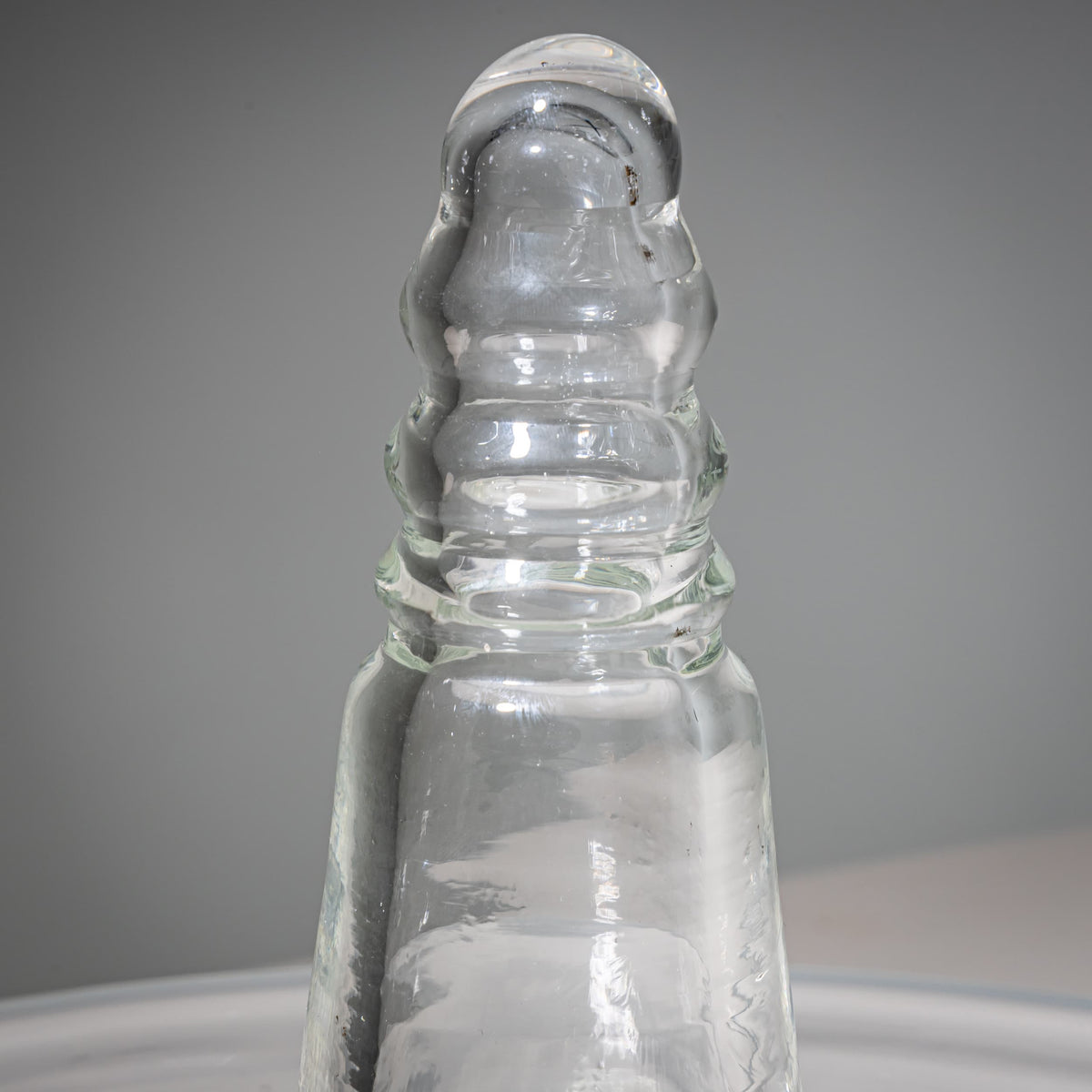 Glass Bowl with Central Spike, Late 20th Century