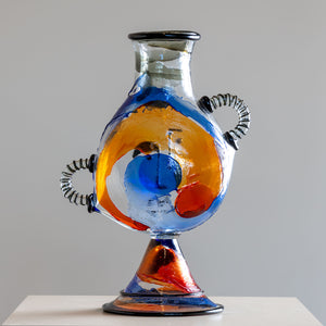 Picasso Vase aus Muranoglas von Mario Badioli, Italien 1990er Jahre