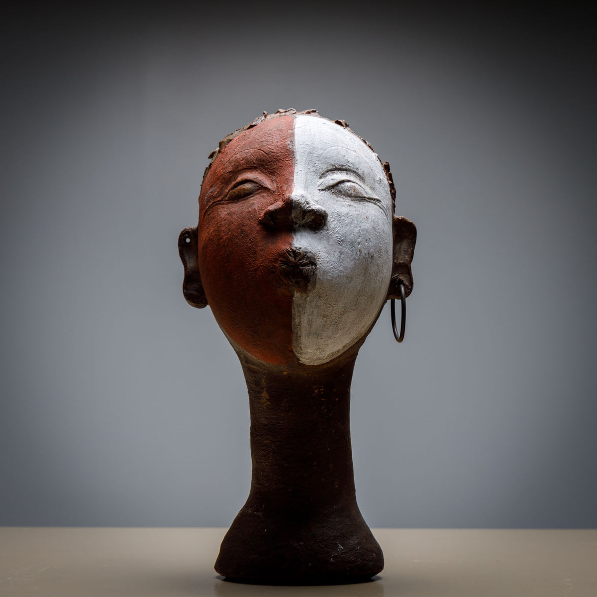 Enrico Zorzato, Head of an African Woman, Terracotta, 21st Century