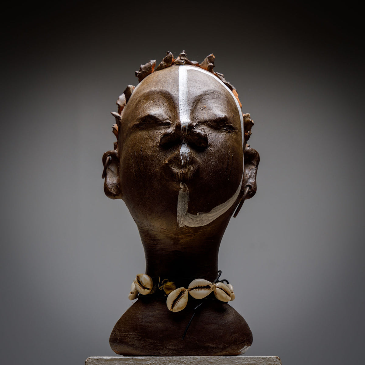 Enrico Zorzato, Head of an African Woman, Terracotta, 21st Century