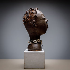 Enrico Zorzato, Head of an African Woman, Terracotta, 21st Century