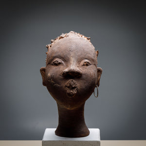 Enrico Zorzato, Head of an African Woman, Terracotta, 21st Century