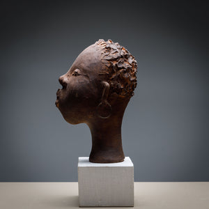 Enrico Zorzato, Head of an African Woman, Terracotta, 21st Century