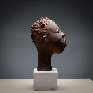 Enrico Zorzato, Head of an African Woman, Terracotta, 21st Century