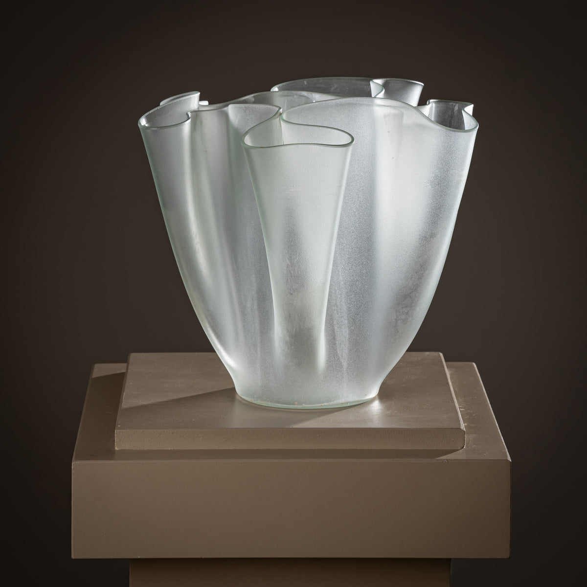 Glasvase “Cartoccio”, Pietro Chiesa für Fontana Arte, Italien, Mitte 20. Jahrhundert