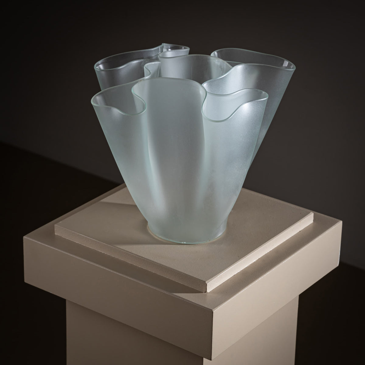 Glasvase “Cartoccio”, Pietro Chiesa für Fontana Arte, Italien, Mitte 20. Jahrhundert