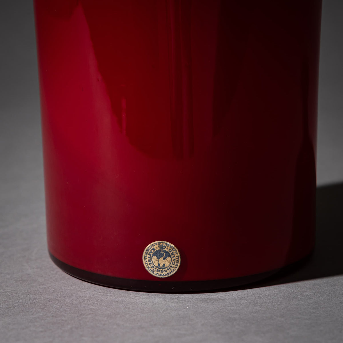 Rote und weiße Glasvasen von Otto Brauer für Holmegaard, Dänemark, 1960er Jahre