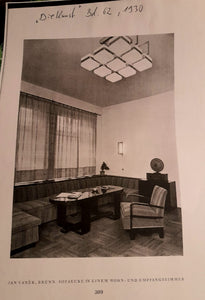 Modernistische Deckenlampe, Tschechien, 1930er Jahre