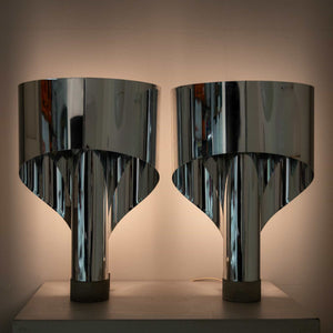 Pair of Table Lamps, Mod. Spinnaker, by Constantino Corsini & Giorgio Wiskemann for Stilnovo, Italy 1968