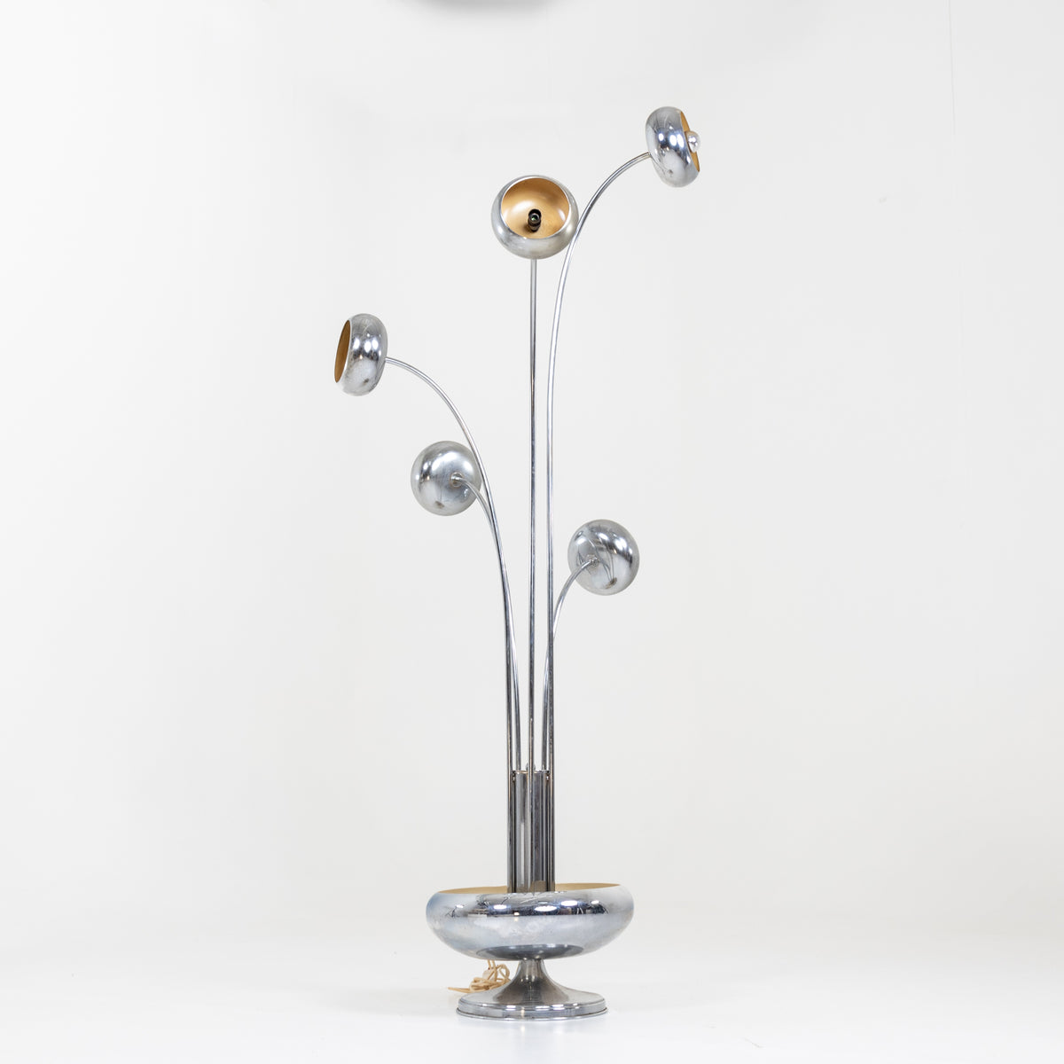 Chrome Floor Lamp, Italy 1970s