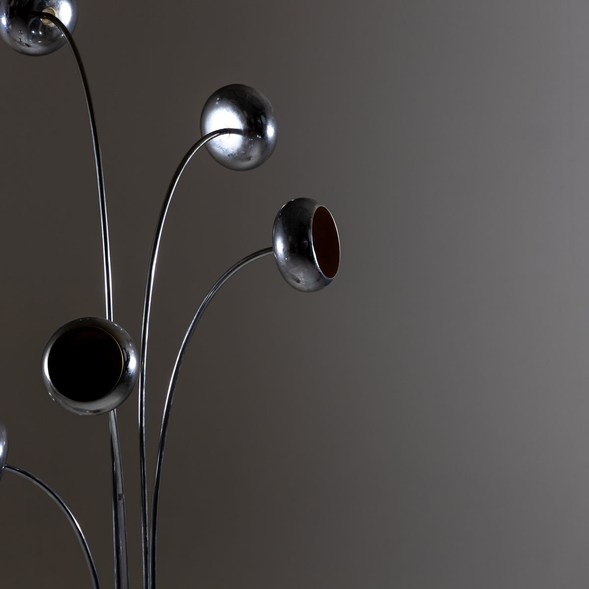 Chrom Stehlampe, Italien 1970er Jahre