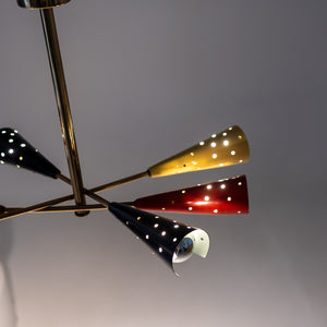 Sputnik chandelier, Italy, mid-20th century