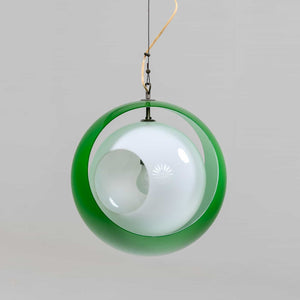 Green Eclisse Pendant Light by Carlo Nason for Mazzega, Italy 1960s
