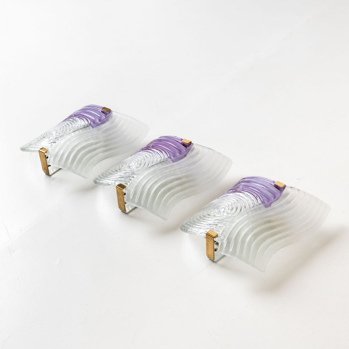 Three Murano Wall Appliques by Itre Vetri, Italy 20th Century
