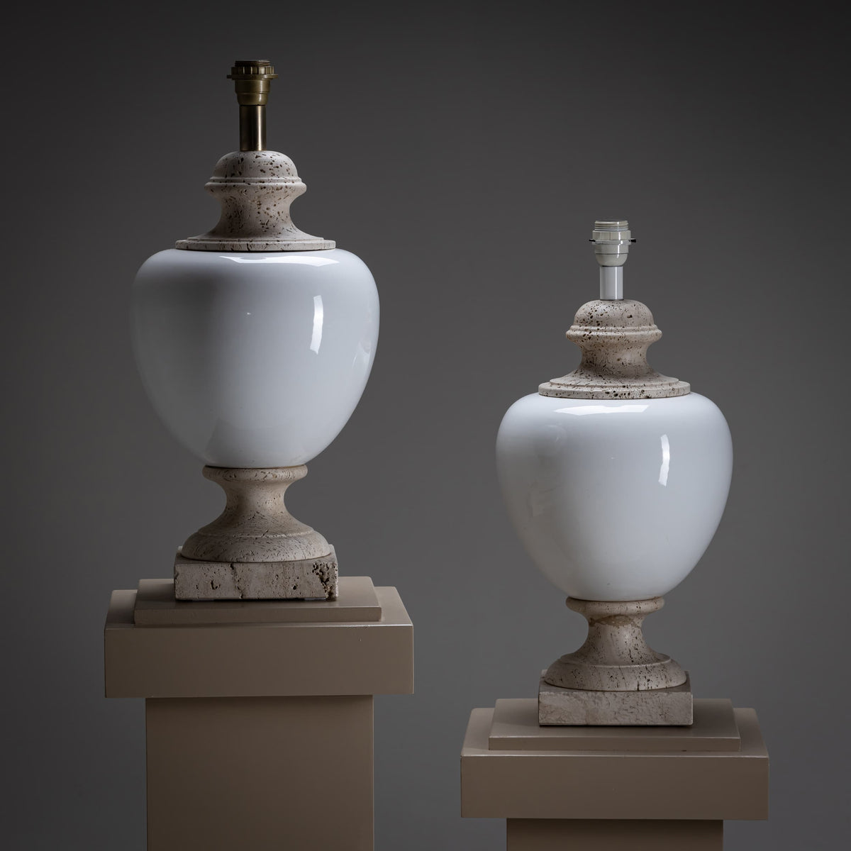 Pair of Ceramic Table Lamps by Ceramiche Zaccagnini, Italy, 20th Century