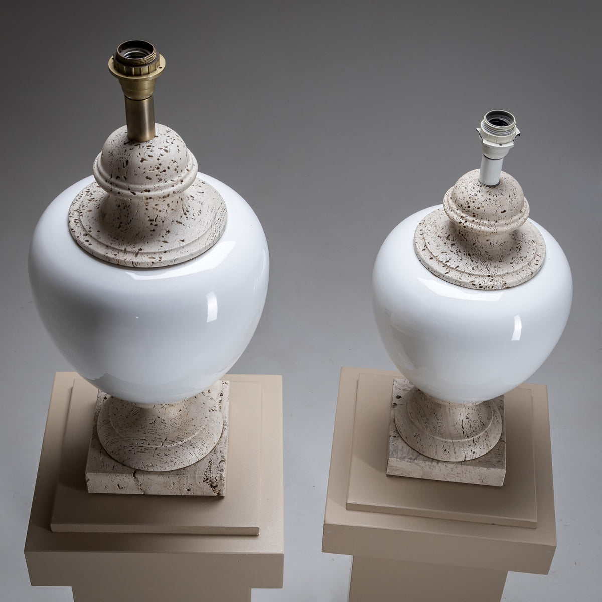 Pair of Ceramic Table Lamps by Ceramiche Zaccagnini, Italy, 20th Century