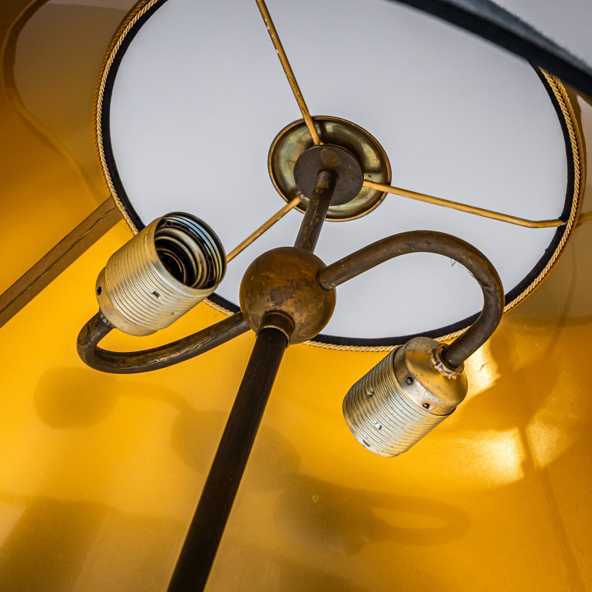 Art Deco Floor Lamp with Cast Iron Base, 1930s
