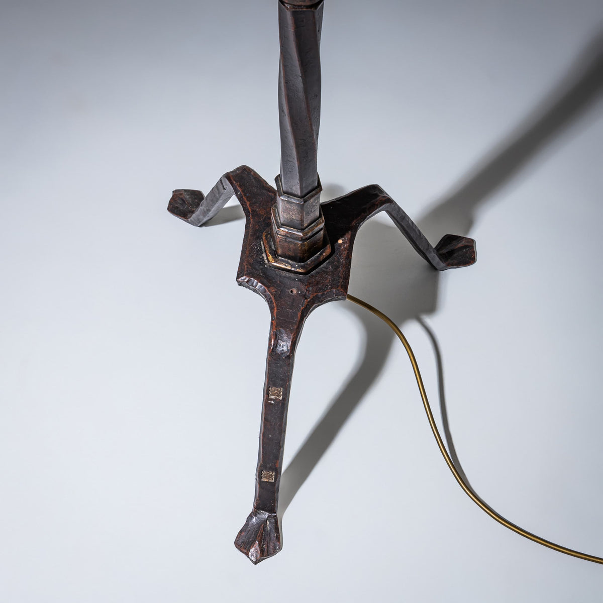 Art Deco Floor Lamp with Cast Iron Base, 1930s