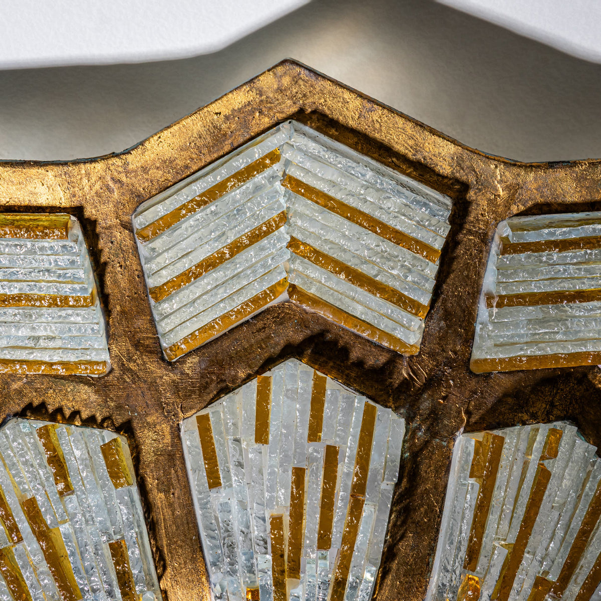 Brutalist Flower-Form Ceiling Light, Italy, 1950s